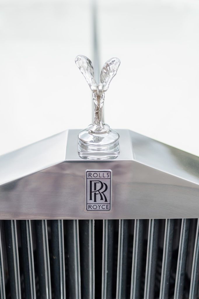 Close up of Rolls Royce hood ornament